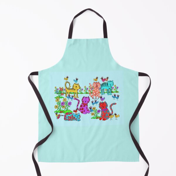Item preview, Whimsical Cats With Birds and Flowers designed and sold by maplepancakes.
