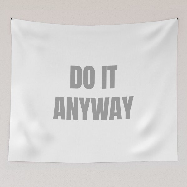 Item preview, Do It Anyway – Light Grey Minimal Inspirational Quote designed and sold by thoratsdesign.