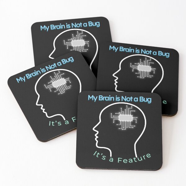 Item preview, Neurodiverse Brain Feature Not Bug – Proud mindfully different Tee T-shirt designed and sold by BatonAndInk.