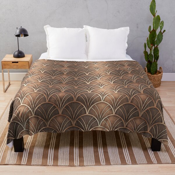 Item preview, Seamless Art Deco Fan Pattern on Wooden Background. designed and sold by RGShirtWorks.