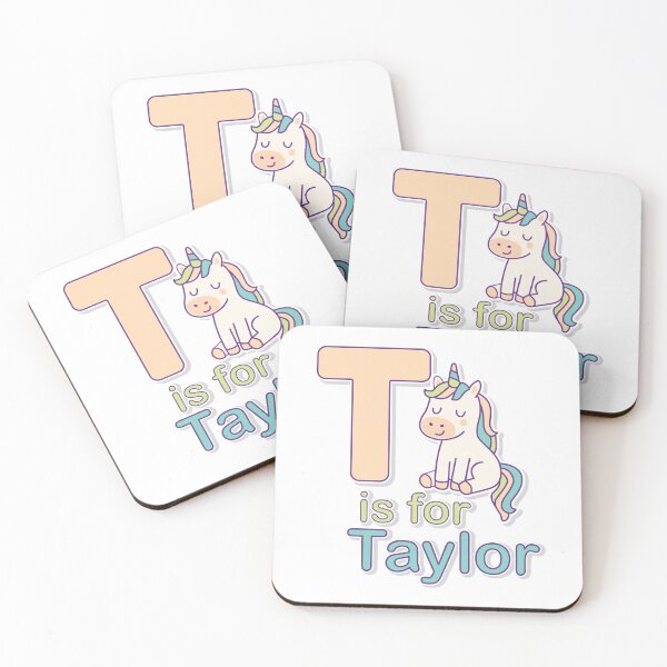 Item preview, T is for Taylor – Cute Unicorn Alphabet Art for Kids designed and sold by FilizDesigner.
