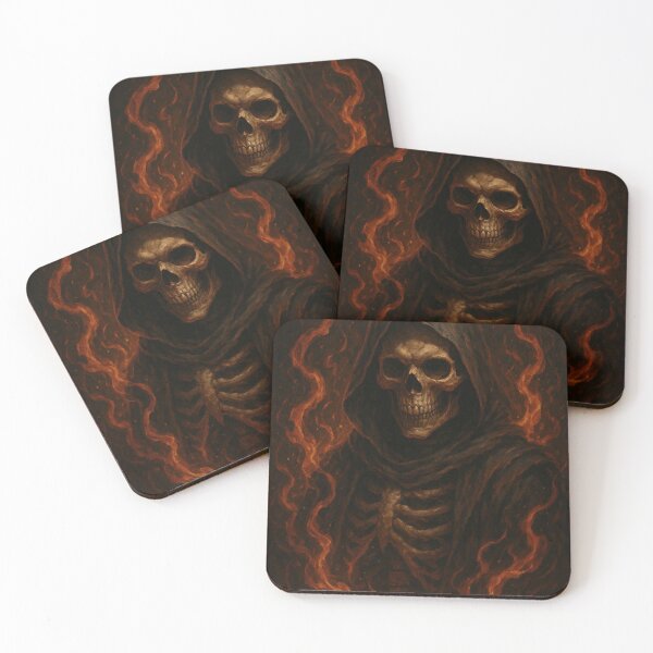Item preview, Flaming Reaper – Death Rises in Fire designed and sold by AIwearOfficial.