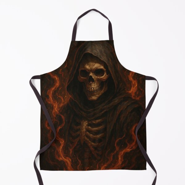 Item preview, Flaming Reaper – Death Rises in Fire designed and sold by AIwearOfficial.