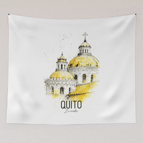 Item preview, Quito – La Compañía Church Art Print designed and sold by AtuqStudio.