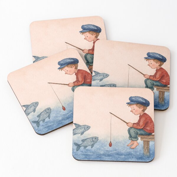 Item preview, A little boy fishing designed and sold by Steffani Lehmann.