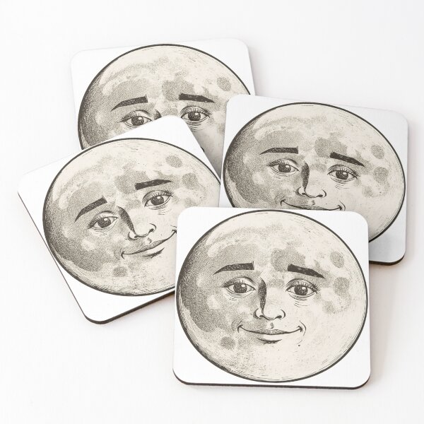 Item preview, Full Moon with Kind Facial Expression for Moon Lovers designed and sold by AshleyDaneArt.