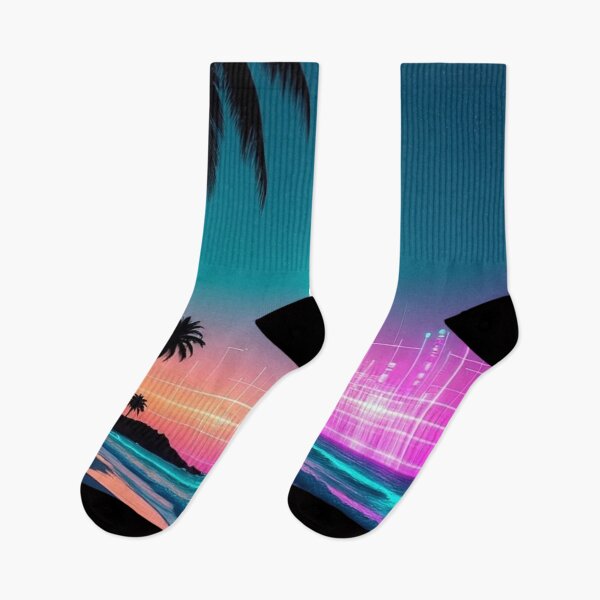 Item preview, Paradise Lost | Neon Synthwave Landscape Art Print designed and sold by Esterlane.