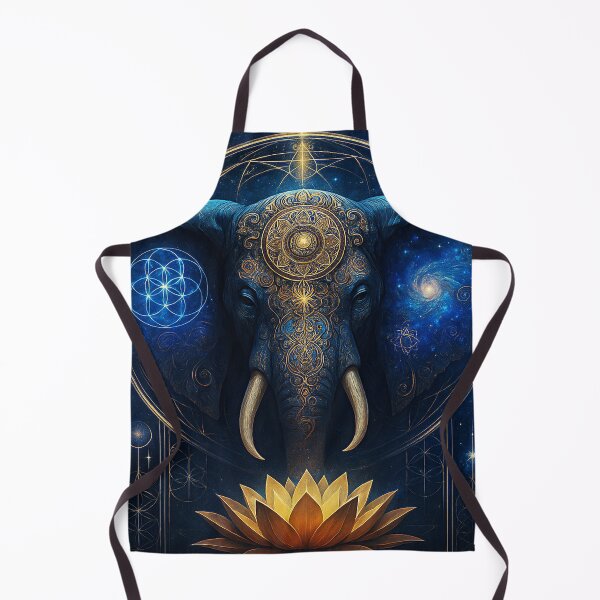 Item preview, Celestial Elephant with Spiritual Cosmic Mandala and Golden Lotus designed and sold by TTM Inspirational.