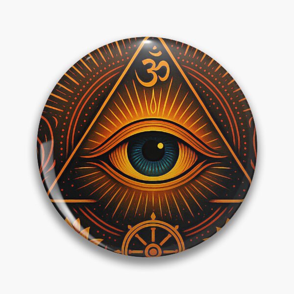 Item preview, All Seeing Eye with Om and Lotus – Esoteric Spiritual Mandala designed and sold by TTM Inspirational.