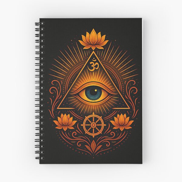 Item preview, All Seeing Eye with Om and Lotus – Esoteric Spiritual Mandala designed and sold by TTM Inspirational.