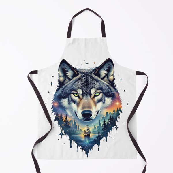 Item preview, Double Exposure Wolf Ship designed and sold by J-CCreations.