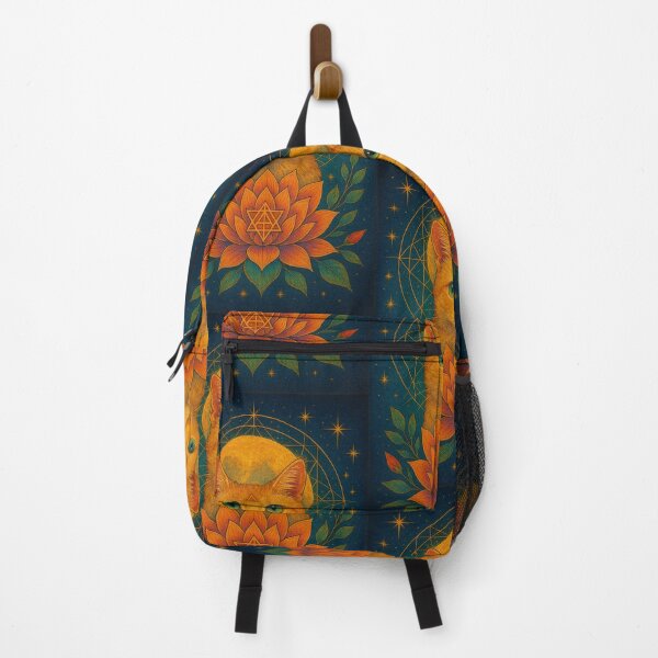Item preview, Mystical Orange Cat with Sacred Geometry and Lotus Flower designed and sold by TTM Inspirational.