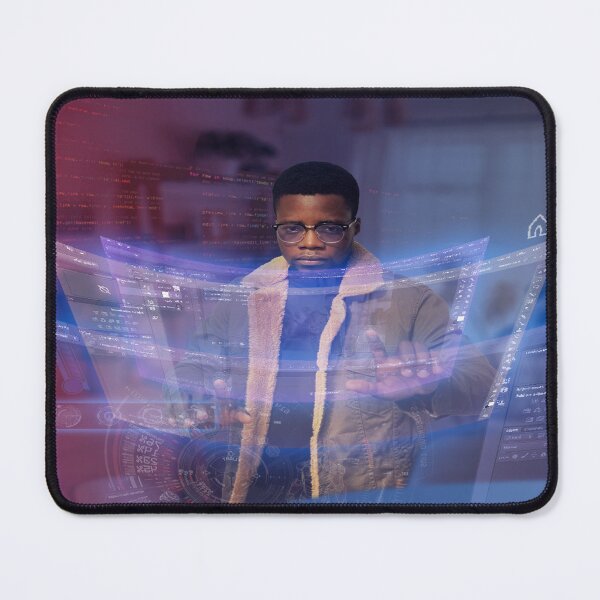 Item preview, Cool Black Tech Guy in Hologram World designed and sold by PopLikePrint.