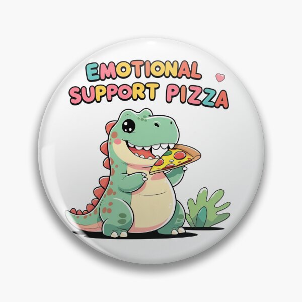 Item preview, Emotional Support Pizza Dinosaur designed and sold by AdequateTRex.