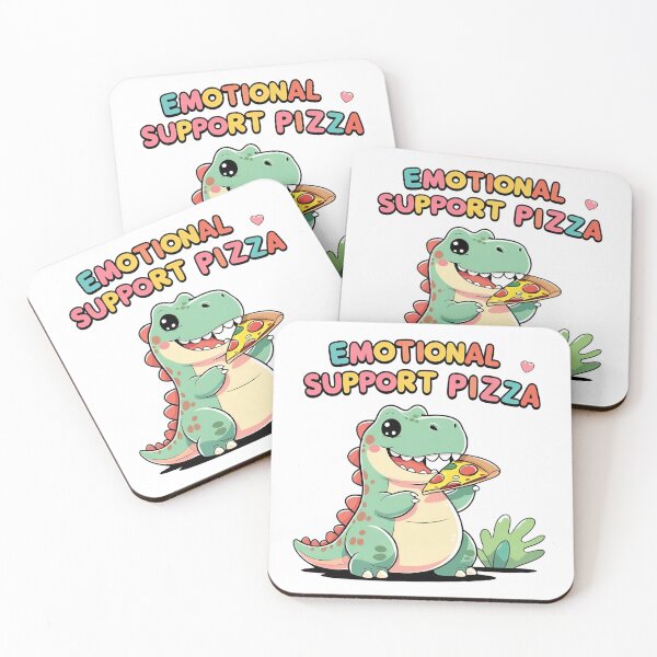 Item preview, Emotional Support Pizza Dinosaur designed and sold by AdequateTRex.