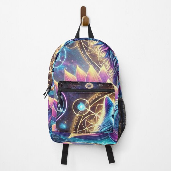 Item preview, Celestial Cat with Third Eye and Sacred Lotus – Psychedelic Spiritual Art designed and sold by TTM Inspirational.