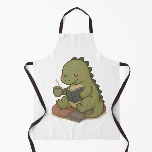 Item preview, dinosaur with Book Dino in a Cozy Reading Nook designed and sold by Uglyandcute.
