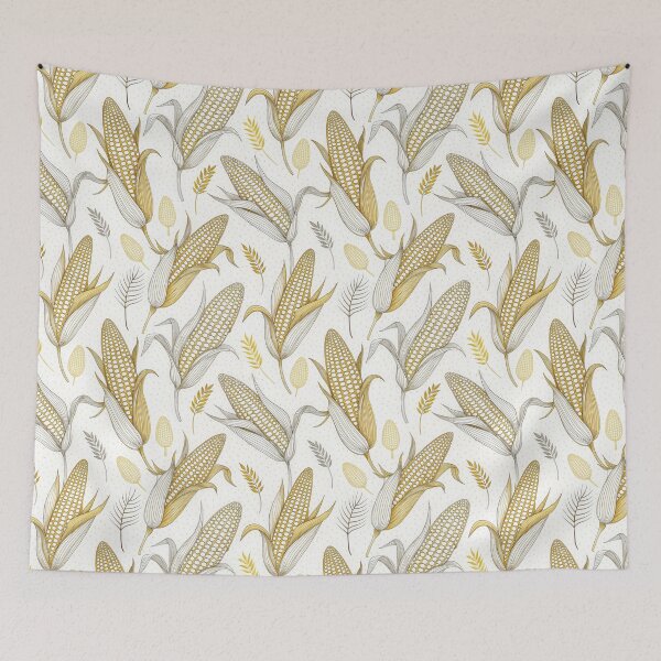 Item preview, Golden Corn Cobs and Grain Seamless Pattern. designed and sold by RGShirtWorks.