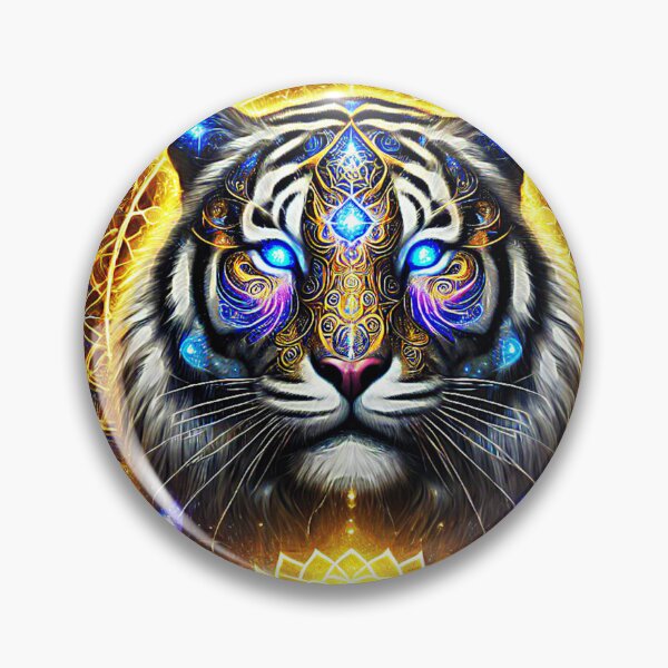 Item preview, Mystical Tiger with Sacred Lotus and Cosmic Energy Mandala designed and sold by TTM Inspirational.