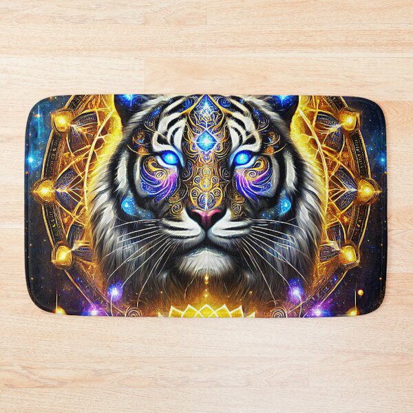 Item preview, Mystical Tiger with Sacred Lotus and Cosmic Energy Mandala designed and sold by TTM Inspirational.