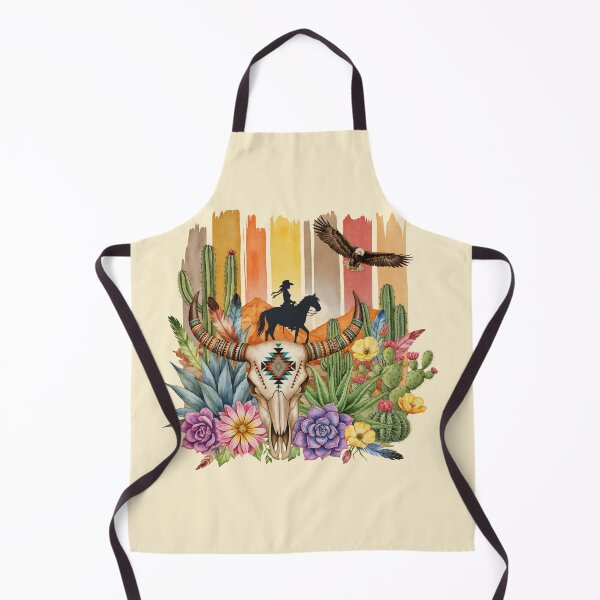 Item preview, Desert cactus, Native Americans, cow Skull and succulents plant, texan catus and flowers designed and sold by Collagedream.
