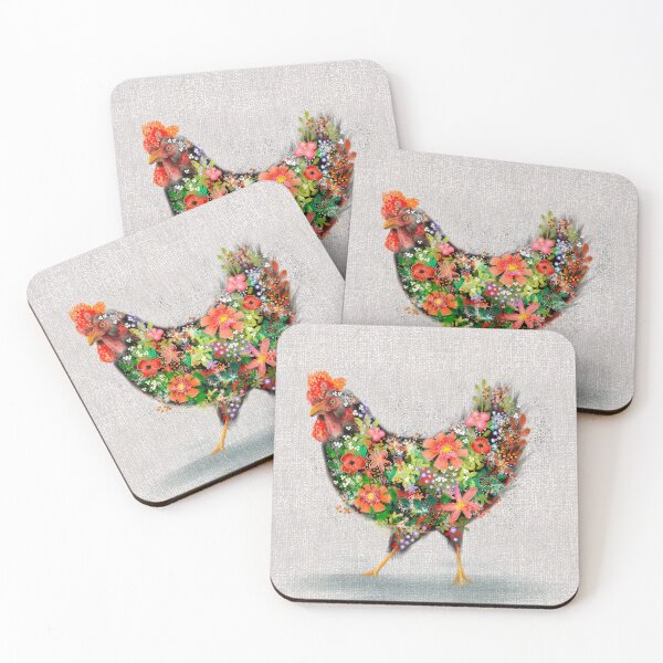 Item preview, Floral Chicken designed and sold by LiaContrinoArt.