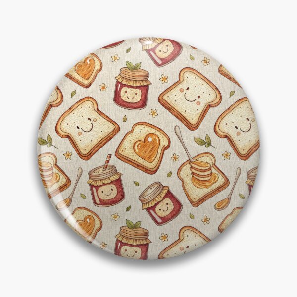 Item preview, Happy Toast and Jam Seamless Pattern. designed and sold by RGShirtWorks.