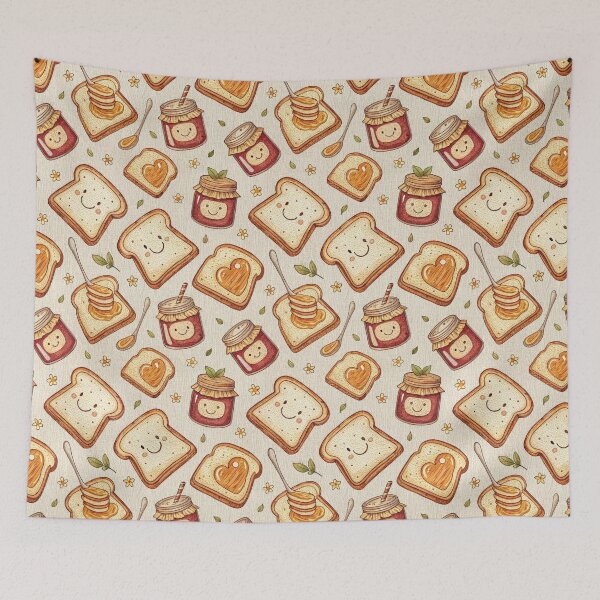 Item preview, Happy Toast and Jam Seamless Pattern. designed and sold by ML-Media.