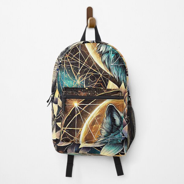 Item preview, Mystical Wolf with Sacred Lotus and Celestial Geometry Mandala designed and sold by TTM Inspirational.