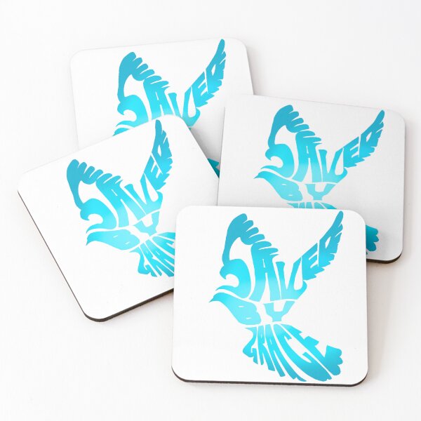 Item preview, Saved by Grace – Dove Calligram Christian Art designed and sold by MilkaMillyBoo.