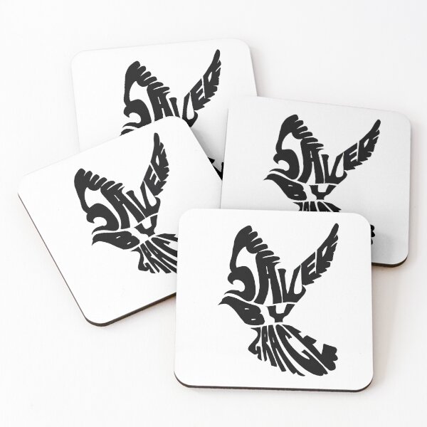 Item preview, Saved by Grace – Black Dove Calligram Christian Art designed and sold by MilkaMillyBoo.