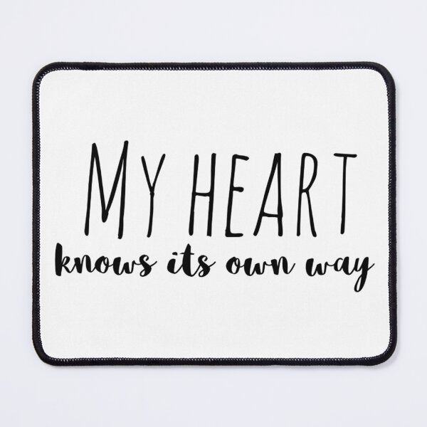 Item preview, My Heart Knows Its Own Way – Affirmation – Intuitive Wisdom Typography designed and sold by Camila Ardila.
