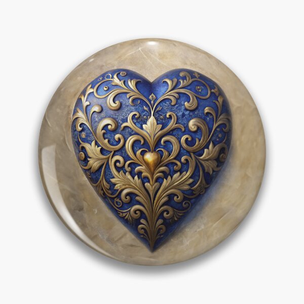 Item preview, Blue Ceramic Heart designed and sold by Made-by-Gus.