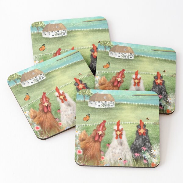 Item preview, Chickens & Cottage  designed and sold by LiaContrinoArt.