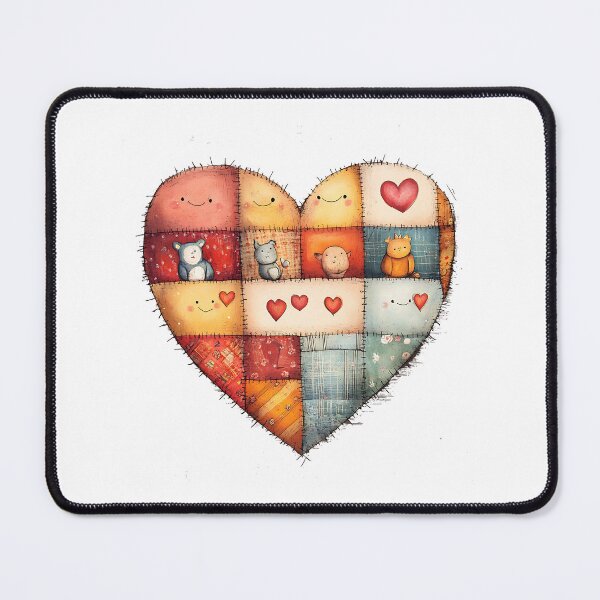 Item preview, Cute Patchwork Heart Quilt 5 designed and sold by Made-by-Gus.