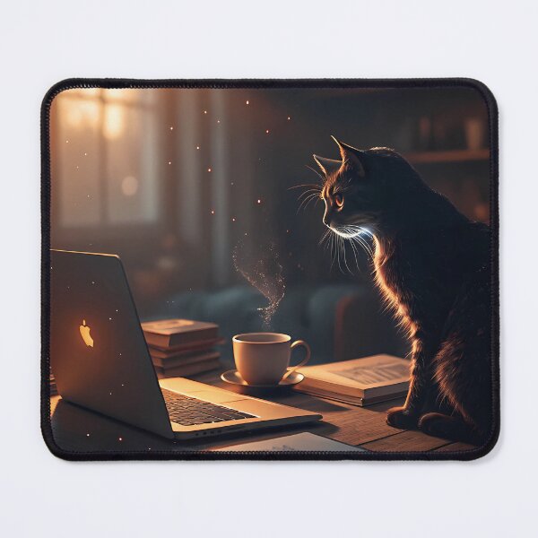 Item preview, The Cat Who Codes: Cinematic Cozy Study Night with Coffee & Books designed and sold by RAZ1995.
