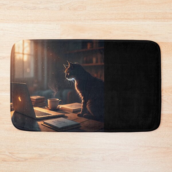 Item preview, The Cat Who Codes: Cinematic Cozy Study Night with Coffee & Books designed and sold by RAZ1995.
