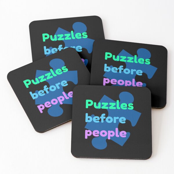 Item preview, Puzzles before people; Puzzle lover  Introvert humor  Brain games  Logic lover designed and sold by Galskap.