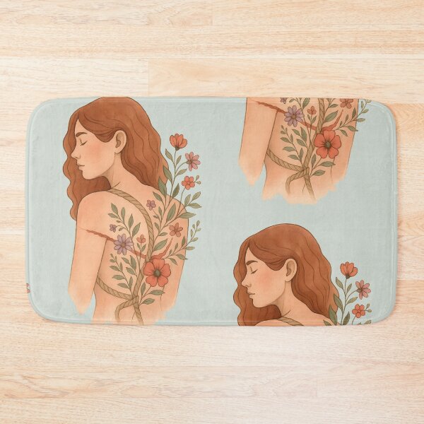 Item preview, Still Blooming – Healing Floral Woman Illustration for Survivors designed and sold by Quiet Power Co..