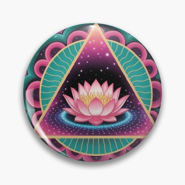 Item preview, triangular mandala with a luminous lotus flower at its center.  designed and sold by Lilashakti ⭐️ ⭐️ ⭐️ ⭐️ ⭐️.