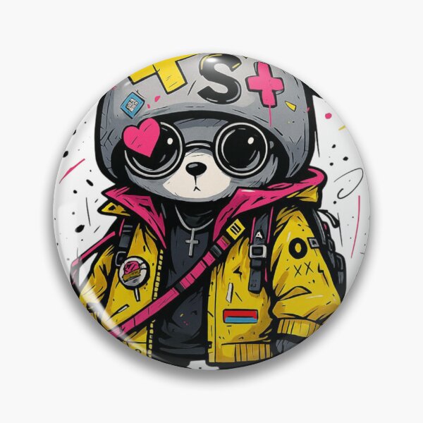 Item preview, Street Art Bear in Yellow Jacket with Headphones designed and sold by Cypher-Shop.