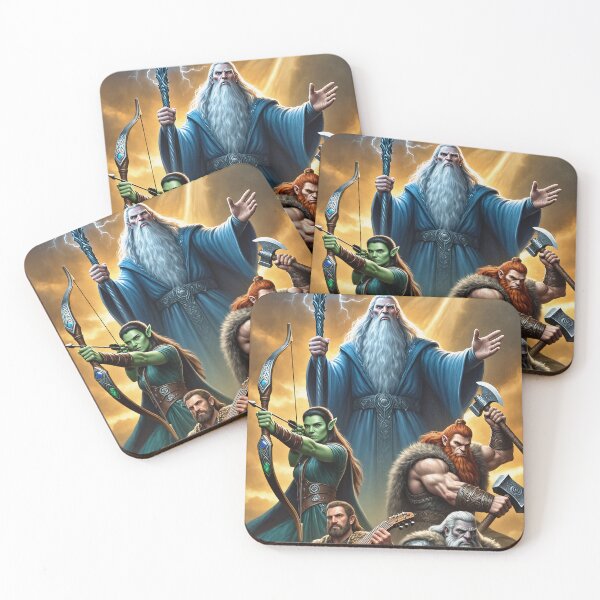 Item preview, 'The Dungeon Party' fantasy illustration designed and sold by Vintage Designs +.