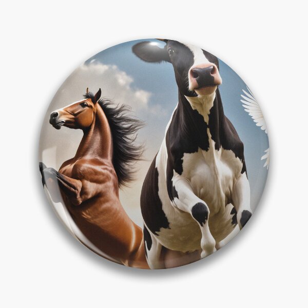 Item preview,  Let's farm dynamic farm animals poster designed and sold by Vintage Designs +.
