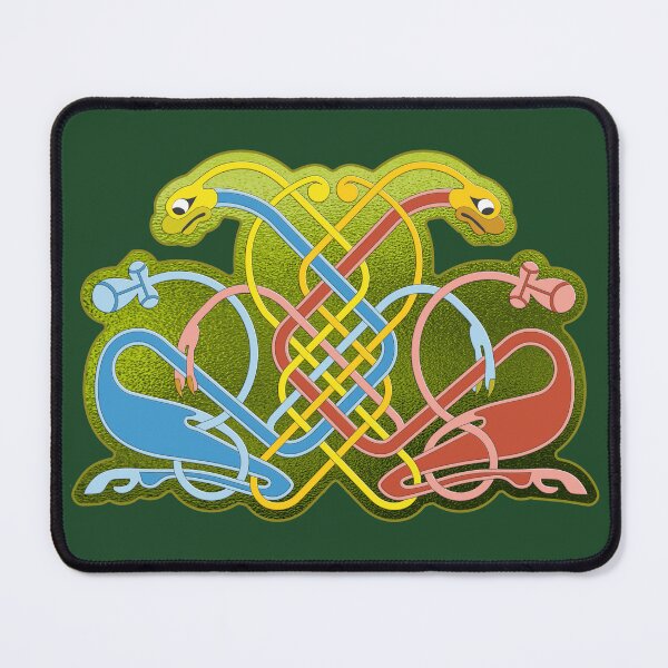 Item preview, Celtic style serpents on glass designed and sold by ChimaGraphics.