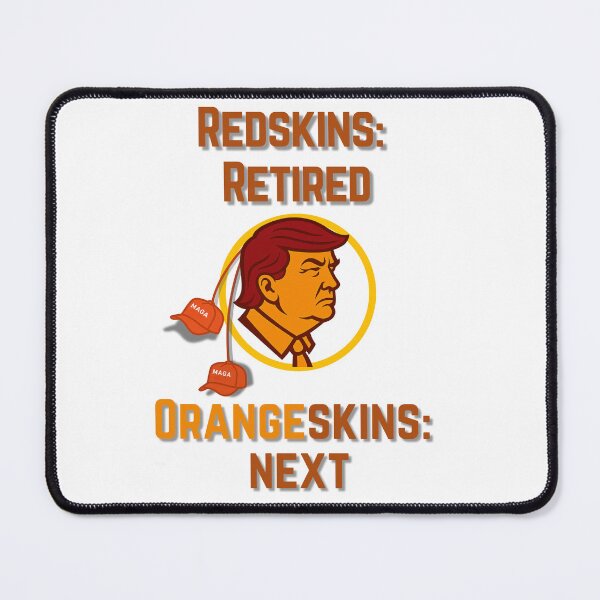 Item preview, ORANGESKINS: A Protest Poster Against Trump and Mascot Racism designed and sold by Where Troubles Melt Like Lemon Drops.