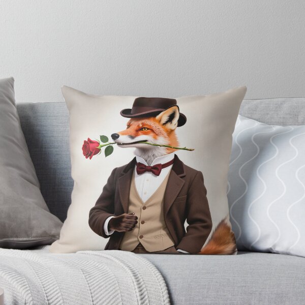 Item preview, Dapper fox gentleman with a rose designed and sold by Vintage Designs +.