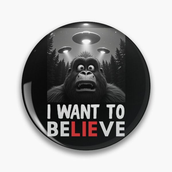 Item preview, Funny Bigfoot UFO Selfie I Want To Believe designed and sold by MALIKABO.