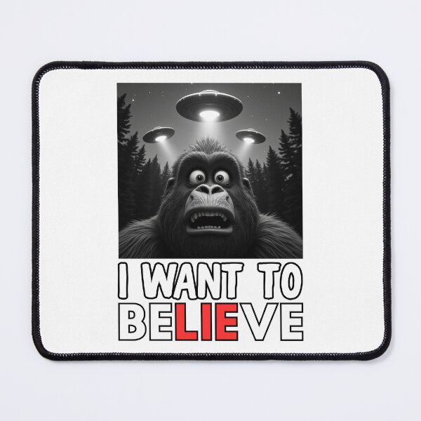 Item preview, Funny Bigfoot UFO Selfie I Want To Believe designed and sold by MALIKABO.