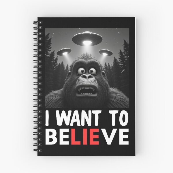Item preview, Funny Bigfoot UFO Selfie I Want To Believe designed and sold by MALIKABO.