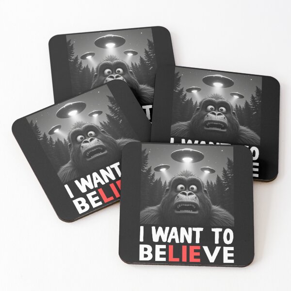 Item preview, Funny Bigfoot UFO Selfie I Want To Believe designed and sold by MALIKABO.